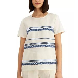Weekend Max Mara Parsec Embroidered Jersey Top‎ Size XL